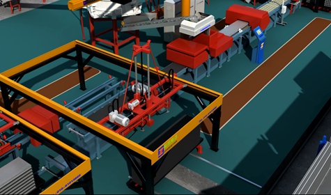 墻板生產(chǎn)線(xiàn)三維3D演示動(dòng)畫(huà)